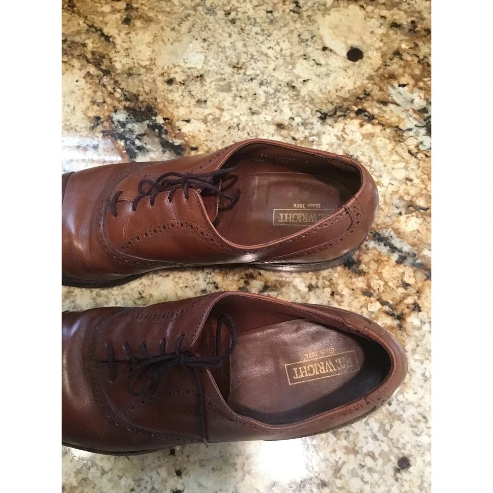 E.T. Wright Crosstown Cap Toe Oxfords Size 11.5 A Brown Leather